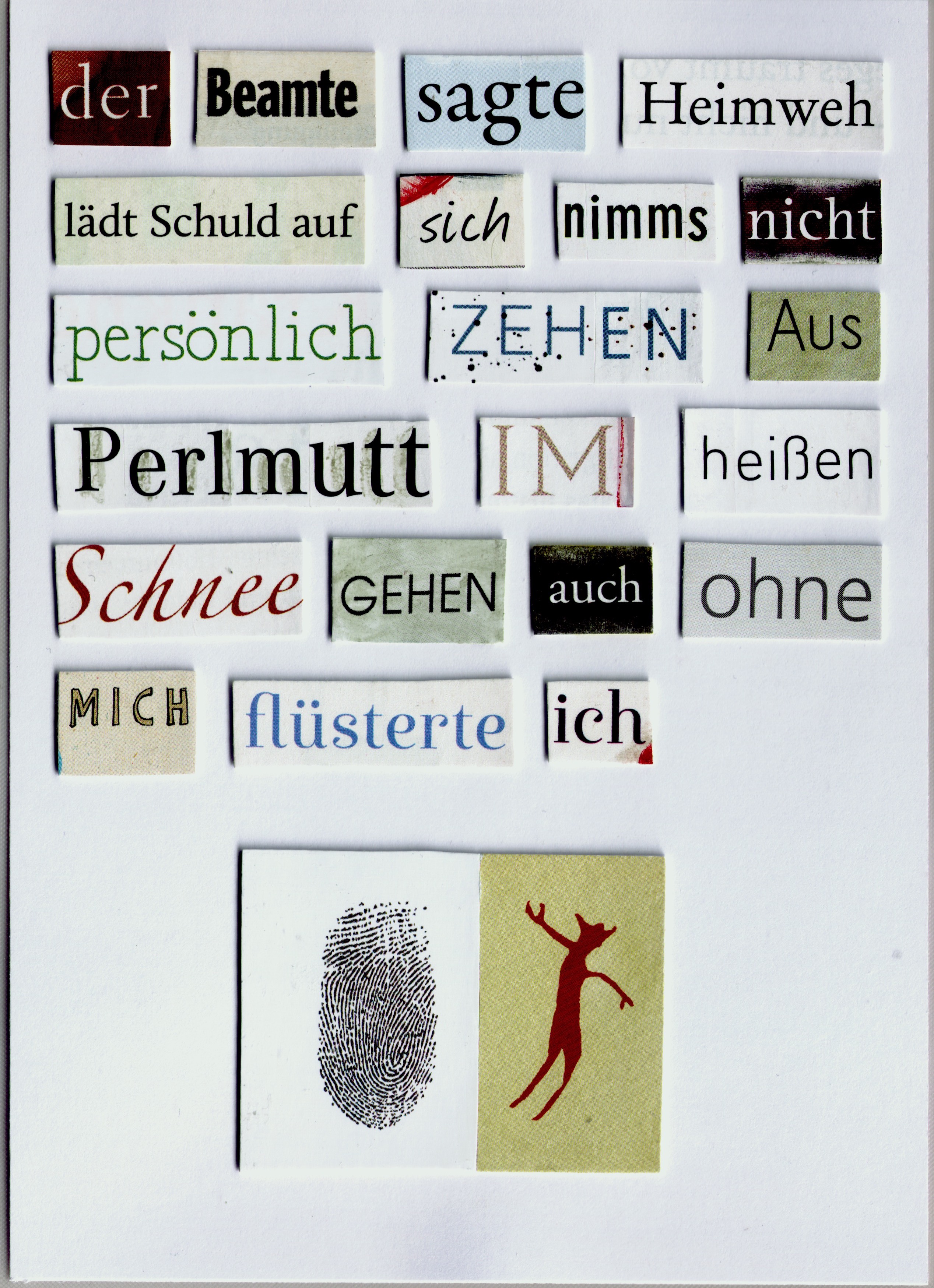 Herta Müller, bez tytułu, 2011, kolaż, 14,8 cm × 10,5 cm, courtesy H. Müller