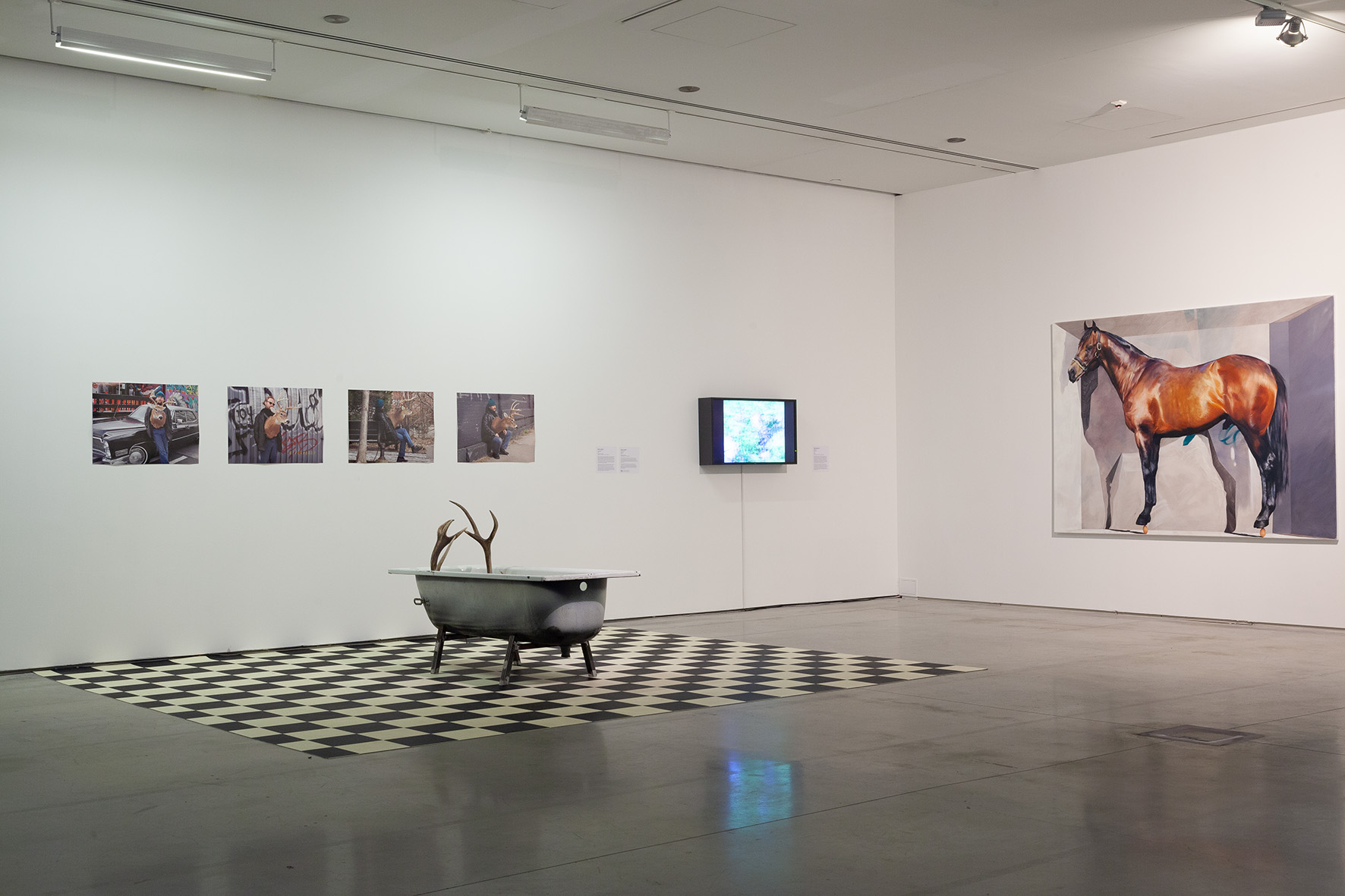 //Nature in Art// Exhibition. From the left works by: Piotr Lutyński, Marek Wasilewski, Agata Kus. Photo: R. Sosin
