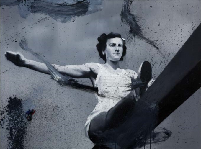 Witold Stelmachniewicz, bez tytułu [wg Riefenstahl], 2009–2016, olej / płótno, 90 × 120 ×2,5 cm, Kolekcja MOCAK-u