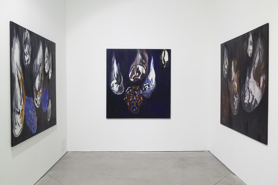 Wystawa //II wojna światowa – dramat, symbol, trauma//. Edward Dwurnik, //Getto ‘43//, przed 2009, olej / płótno, courtesy Fundacja na rzecz Międzynarodowego Domu Spotkań Młodzieży w Oświęcimiu. Fot. R. Sosin