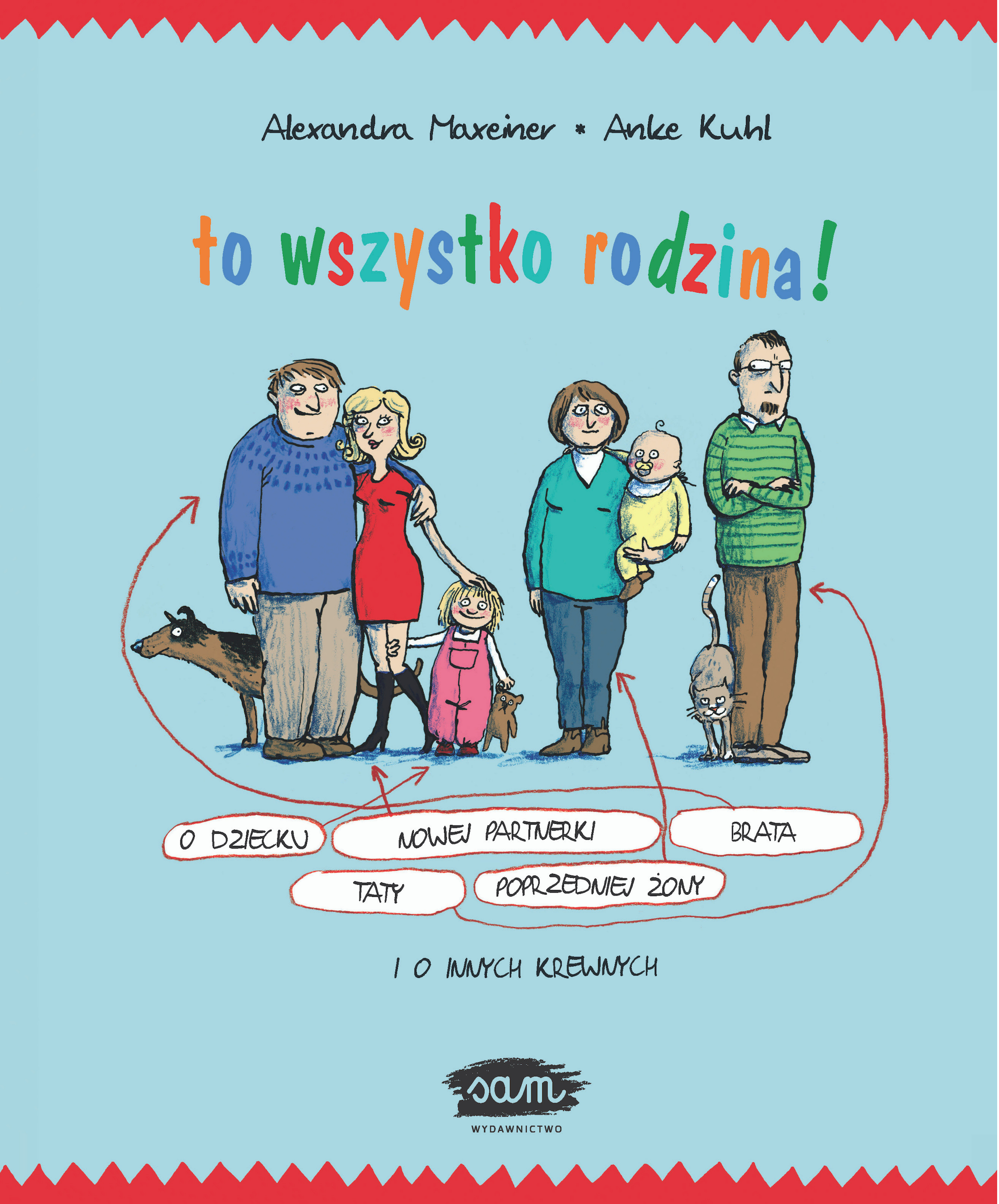 Alexandra Maxeiner, //To wszystko rodzina!//, il. Anke Kuhl, tłum. Katarzyna Weintraub, Wydawnictwo Sam, Racibórz 2019