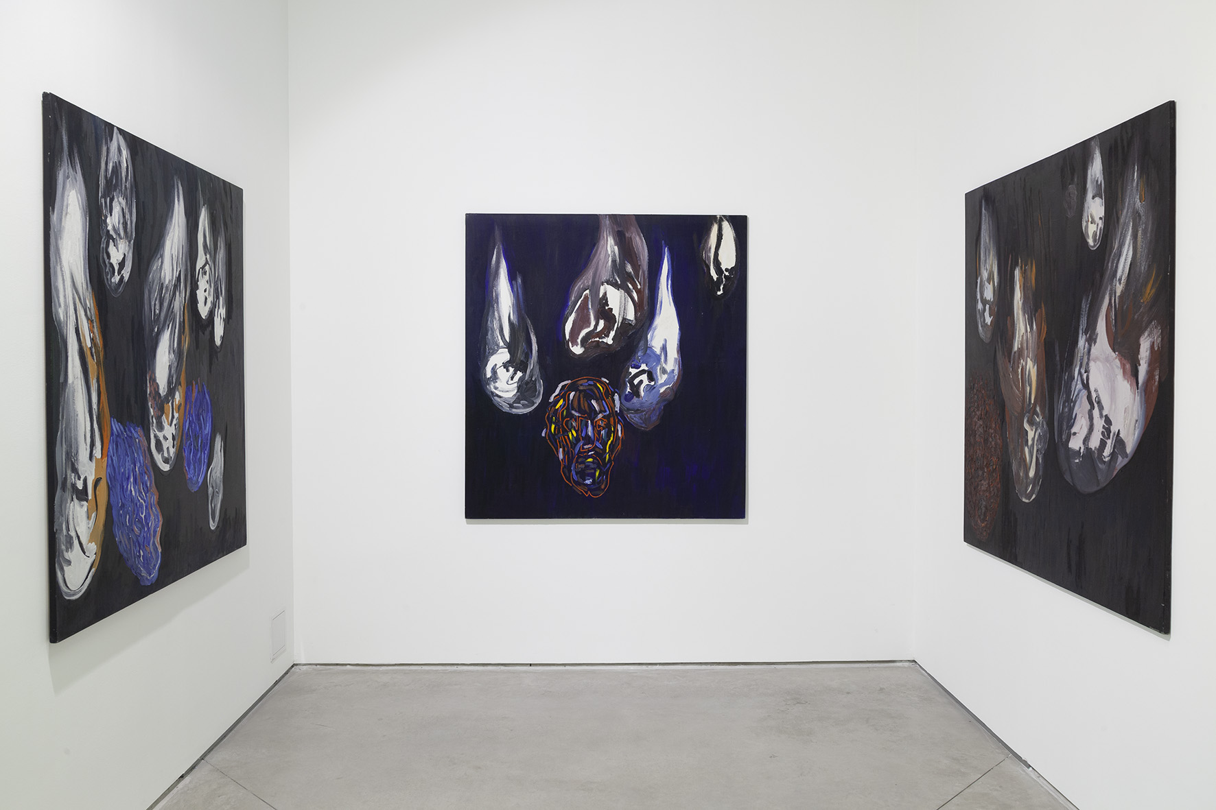 Wystawa //II wojna światowa – dramat, symbol, trauma//. Edward Dwurnik, //Getto ‘43//, przed 2009, olej / płótno, courtesy Fundacja na rzecz Międzynarodowego Domu Spotkań Młodzieży w Oświęcimiu. Fot. R. Sosin