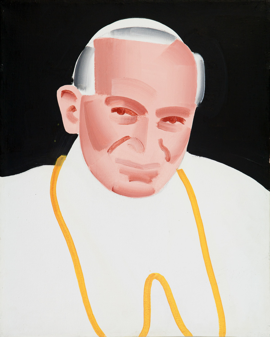 Rafał Bujnowski, //Papież//, 2002, olej / płótno, 50 × 40 cm, Kolekcja MOCAK-u