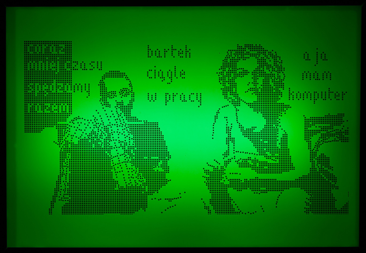 Laura Pawela, bez tytułu: [coraz mniej czasu…], z serii //Reallaura//, 2002–2004, grafika komputerowa / lightbox, Kolekcja MOCAK–u