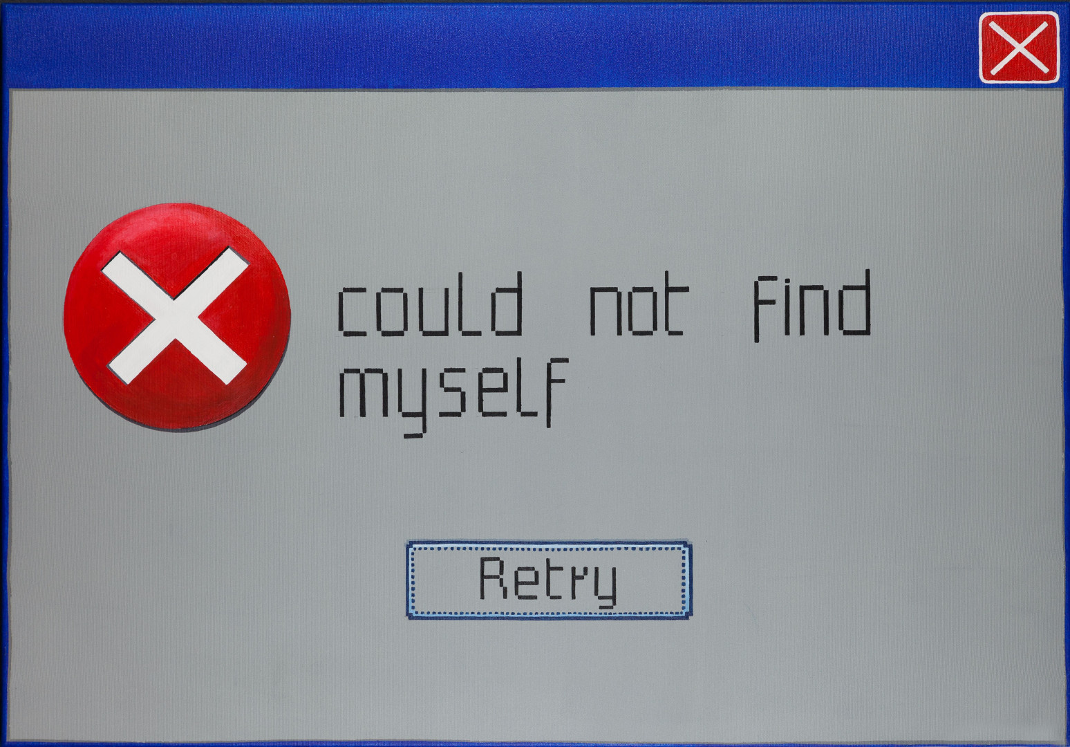 Laura Pawela, //could not find myself//, 70 × 100 cm, 2004, akryl / płótno, Kolekcja MOCAK–u