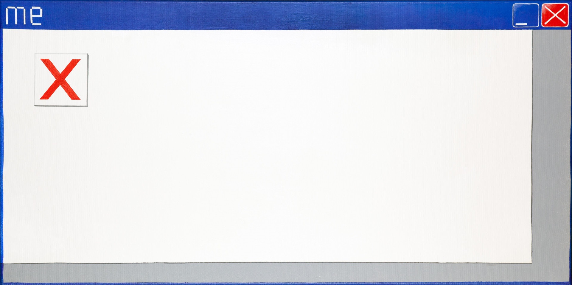 Laura Pawela, //me//, 50 × 100 cm, 2004, akryl / płótno, Kolekcja MOCAK–u