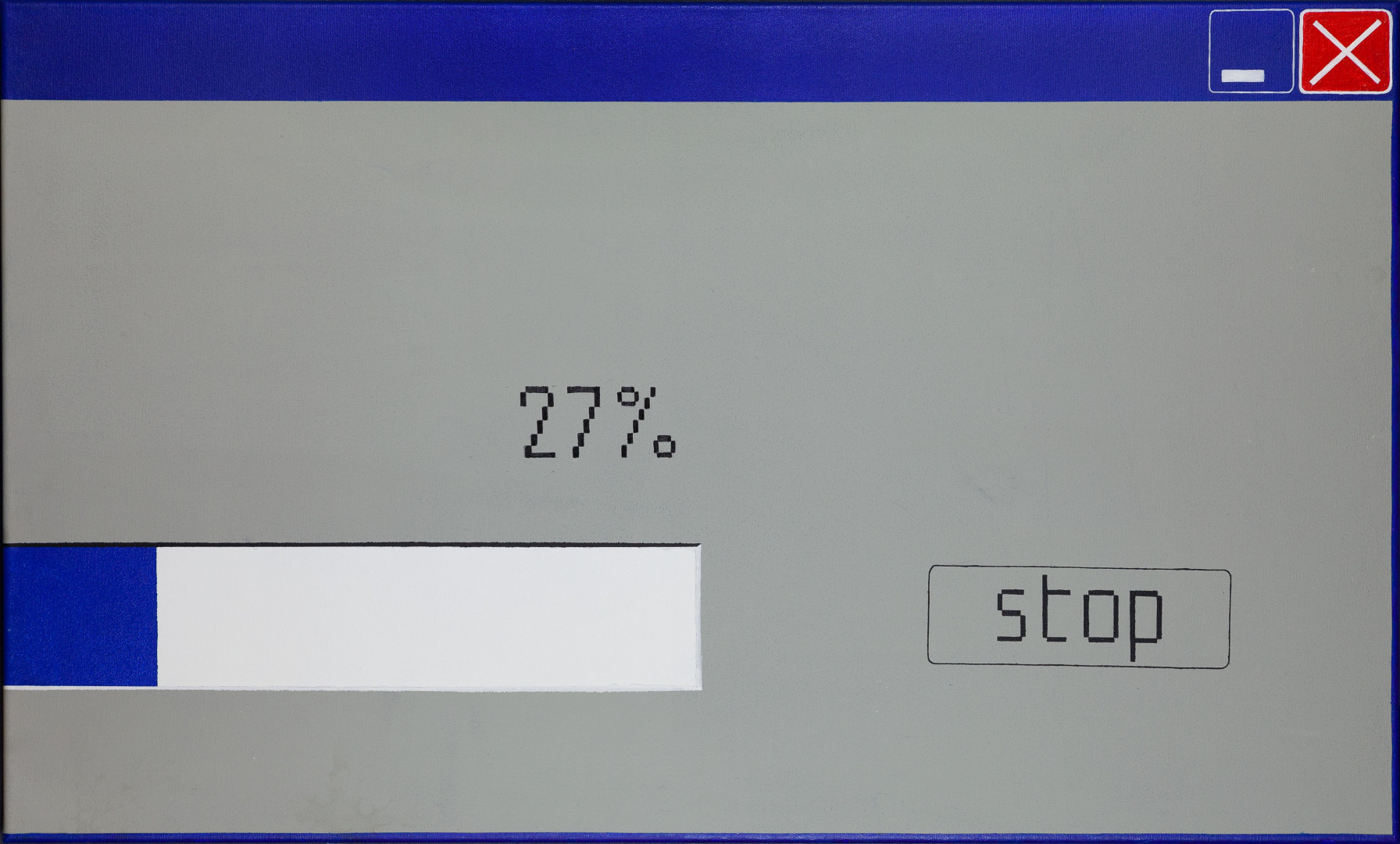 Laura Pawela, //stop//, 60 × 100 cm, 2004, akryl / płótno, Kolekcja MOCAK–u