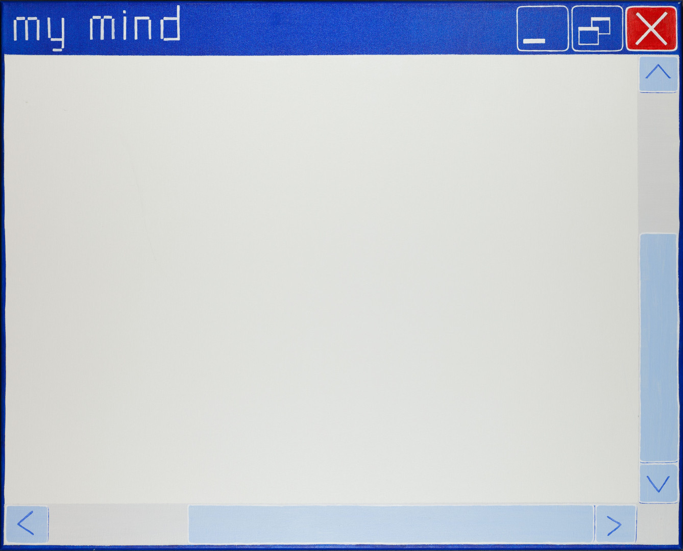 Laura Pawela, //my mind//, 81 × 100 cm, 2004, akryl / płótno, Kolekcja MOCAK–u