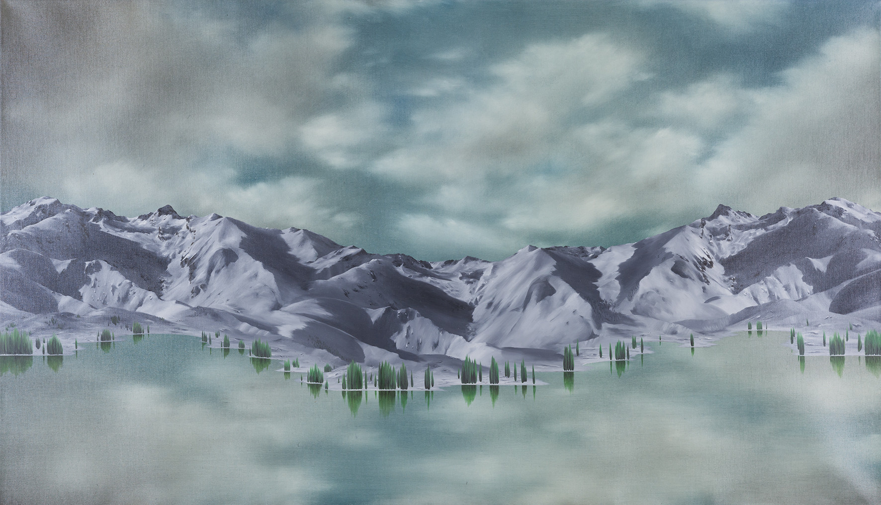 Maya Gold, //Echo (17)//, 2010, olej / płótno, 100,1 × 172 cm, Kolekcja MOCAK–u