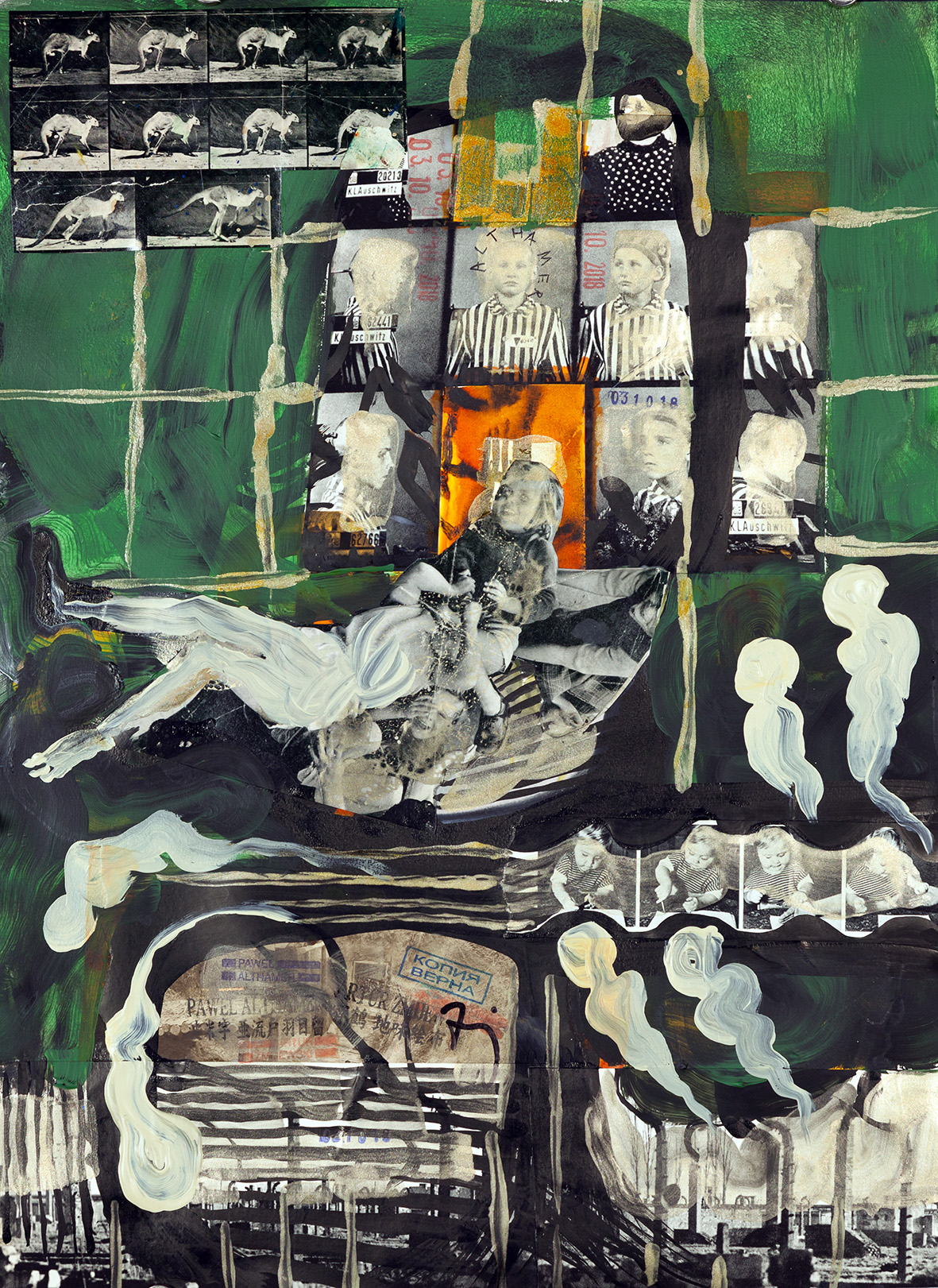 Paweł Althamer, Artur Żmijewski, bez tytułu, 2018, technika mieszana, 53,1 × 39,4 cm, Kolekcja MOCAK-u