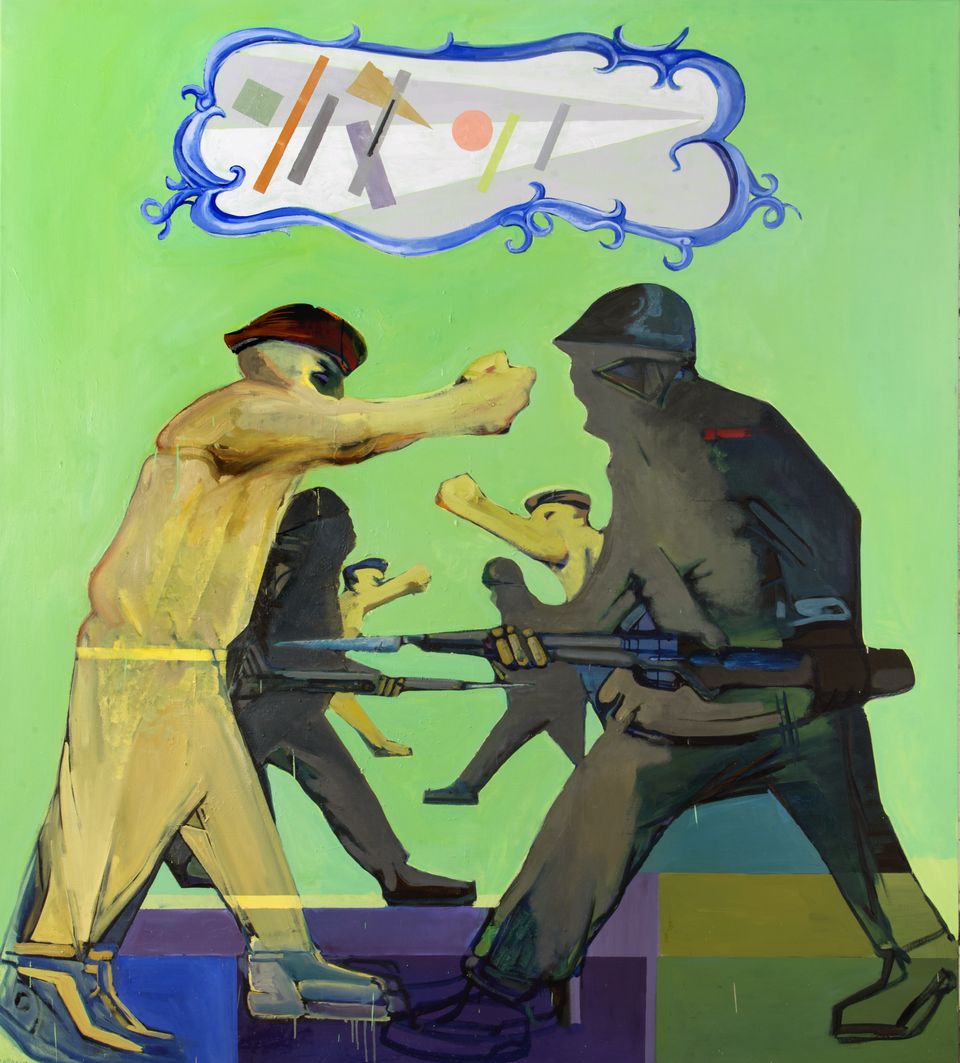 Jacek Sroka, //Suprematismo o muerte!//, 2013, olej / płótno, 200 × 180 cm, courtesy J. Sroka