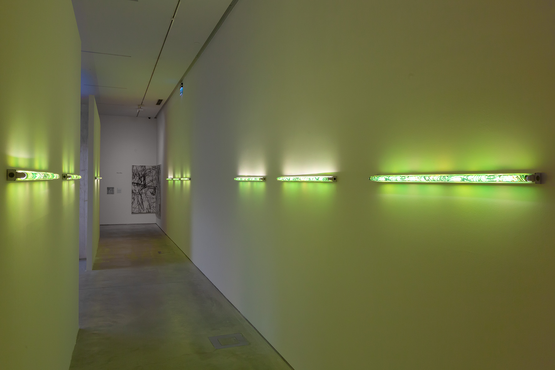 Karolina Kowalska, //Neon Light Shades//, 2005, object, 120 cm, MOCAK Collection, photo: R. Sosin