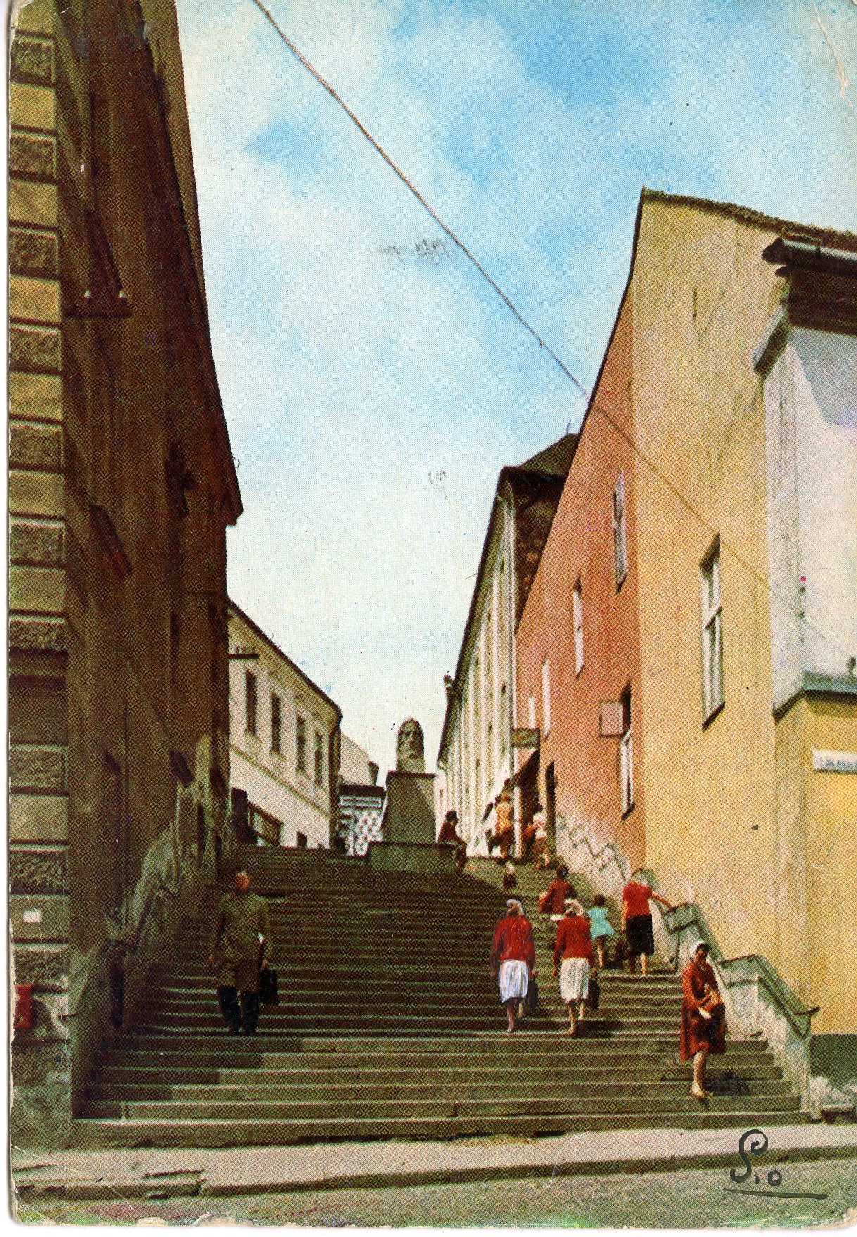 Shinji Ogawa, //Świat idealny 1–002. Idealny Tarnów 2//, z cyklu //Świat idealny//, 2017, akryl / pocztówka, 14,9 × 10,3 cm, Kolekcja MOCAK-u