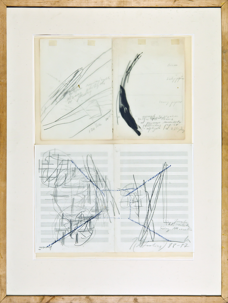 Joanna Przybyła, bez tytułu, 1988–1997, kredka, ołówek, tusz / papier, 85 × 65 cm, Kolekcja MOCAK-u