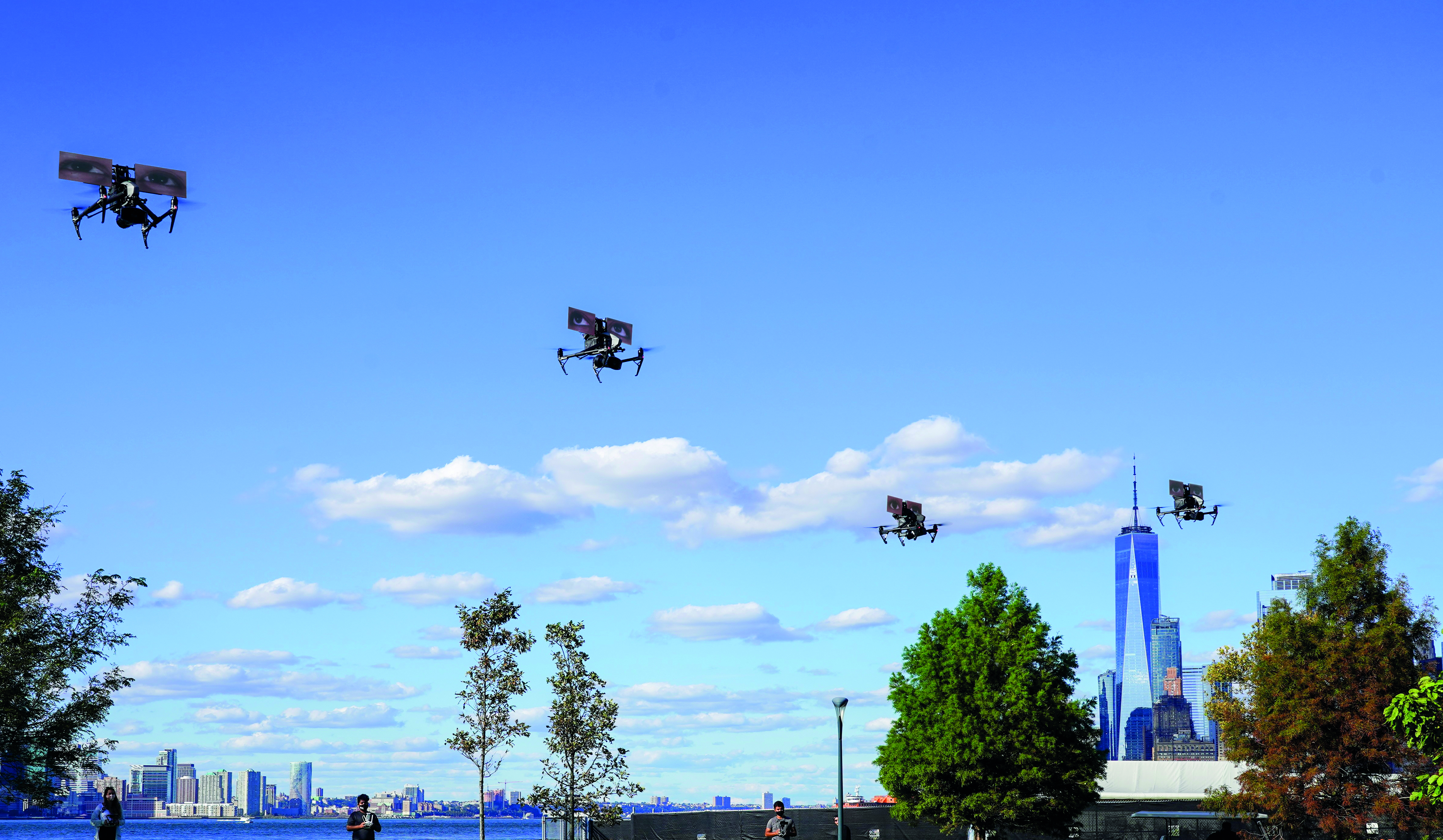 The performance of //Ustedes//, Governors Island, New York City, 3 October 2020, photo: B. Warford