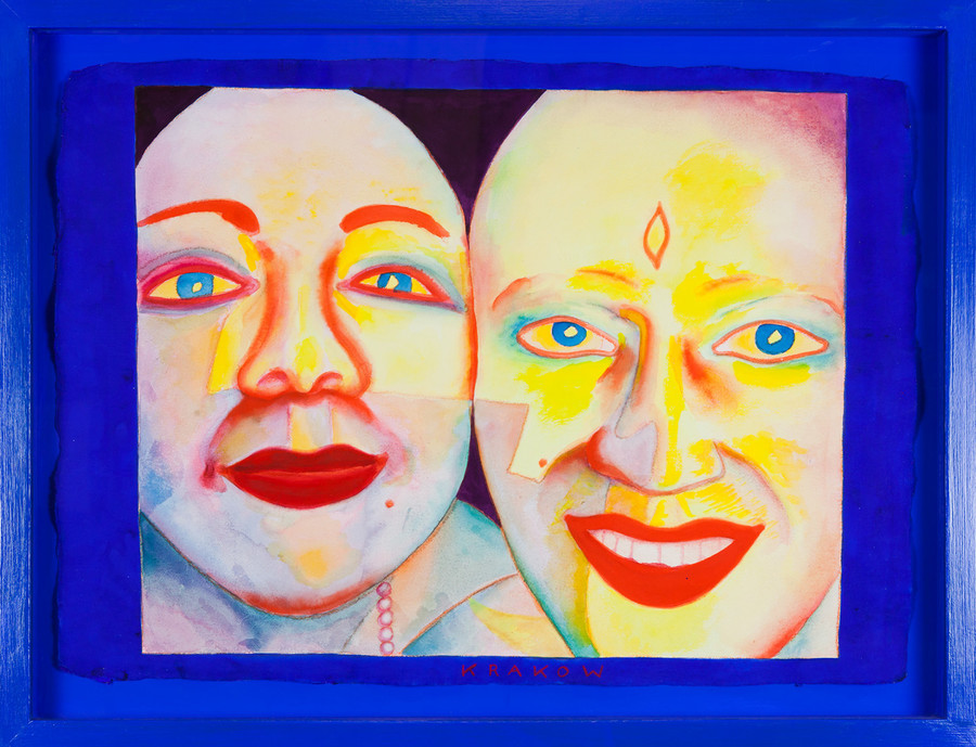 EVA & ADELE, z serii //Polaroid Diary – Watercolor//, 1992-1993, akwarela / papier czerpany, Kolekcja MOCAK-u