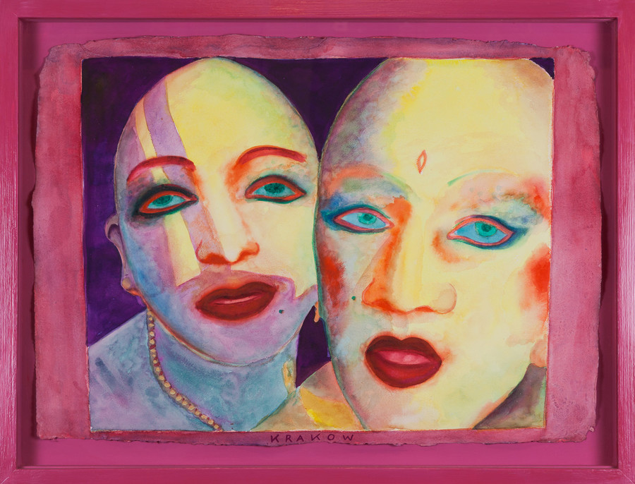 EVA & ADELE, z serii //Polaroid Diary – Watercolor//, 1992-1993, akwarela / papier czerpany, Kolekcja MOCAK-u