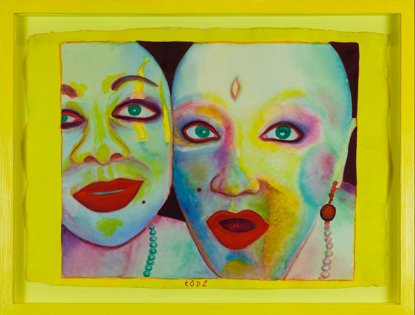 EVA & ADELE, from the series //Polaroid Diary – Watercolor//, 1992-1993, watercolor / paper, MOCAK Collection