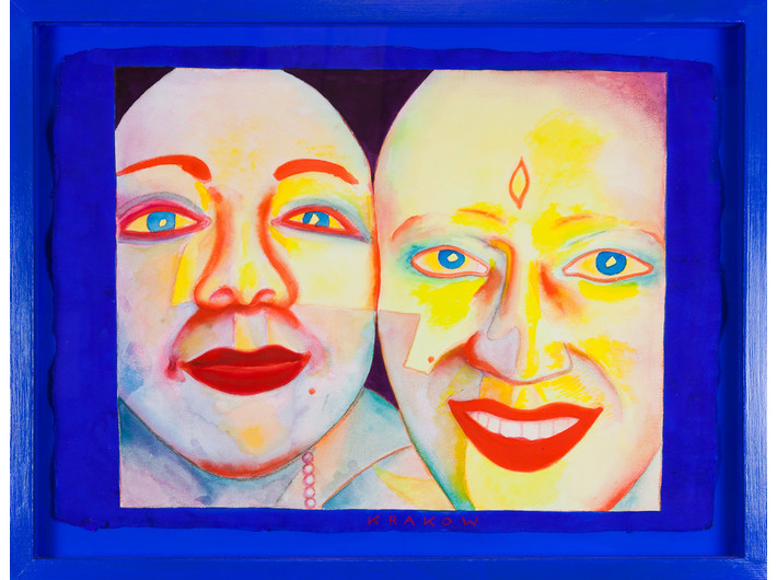 EVA & ADELE, from the series //Polaroid Diary – Watercolor//, 1992-1993, watercolor / paper, MOCAK Collection