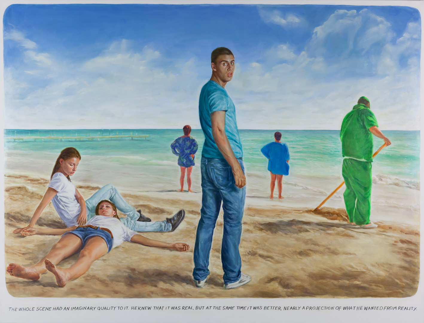Muntean / Rosenblum, untitled [The whole scene…], 2014, oil / canvas, 171.5 × 225 × 4 cm, MOCAK Collection, The purchase of the work was co-financed by the Minister of Culture, National Heritage and Sport from the Cultural Promotion Fund