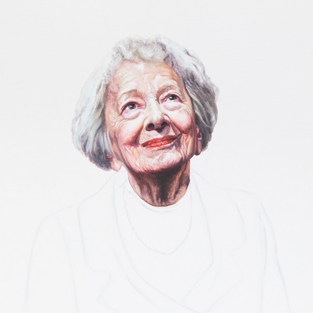Beata Stankiewicz, //Wisława Szymborska//, 2020, oil, water marker / canvas, MOCAK Collection