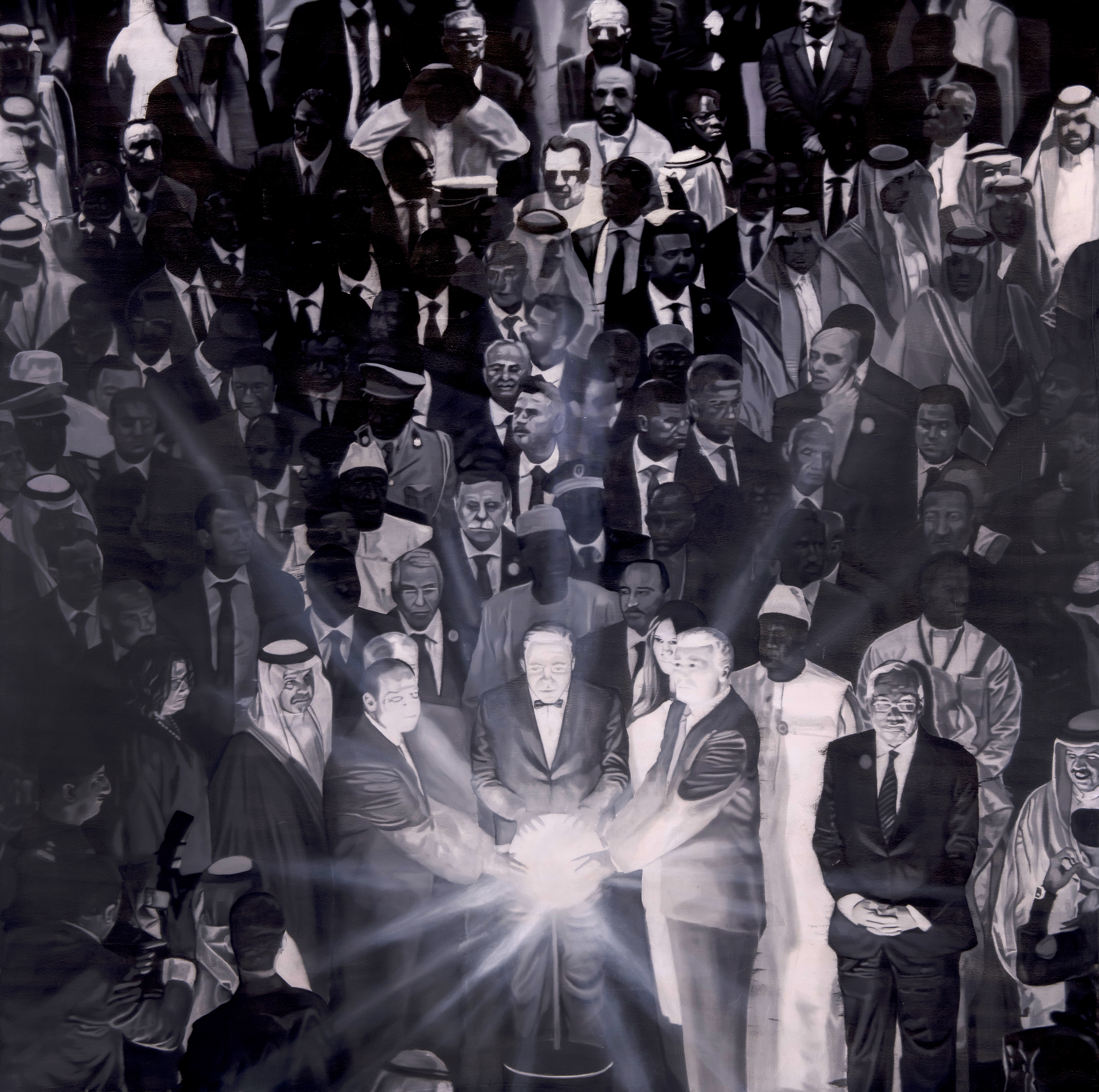 Alpin Arda Bağcık, //Amitriptilin//, 2019, olej / płótno, 190 × 190 cm, courtesy A.A. Bağcık, Zilberman