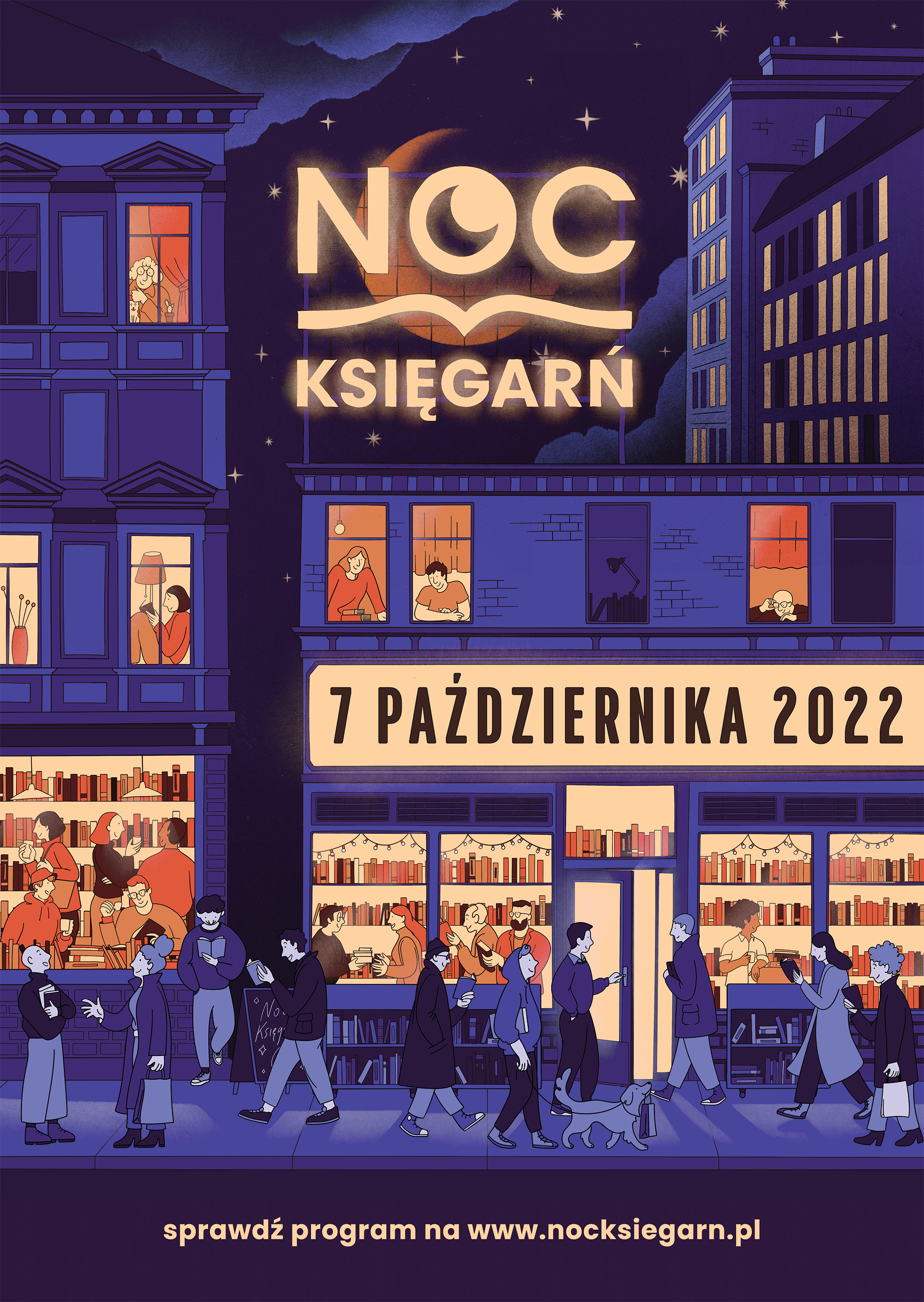 Grafika Nocy Księgarń