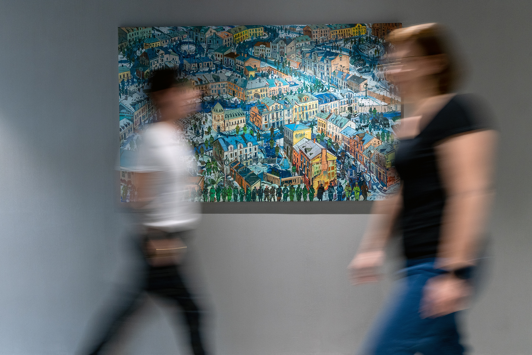 Edward Dwurnik, //Hunting a Dengerous Villain//, MOCAK Collection, building C7, level 4, photo. R. Sosin