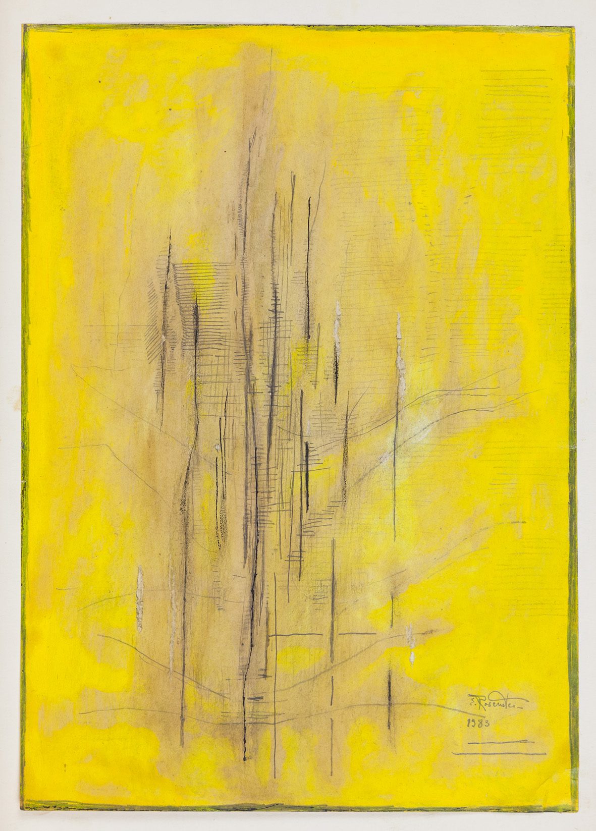 Erna Rosenstein, //Cięcia//, 1978, tusz / papier, 24,2 × 36,6 cm, Kolekcja MOCAK-u, fot. R. Sosin