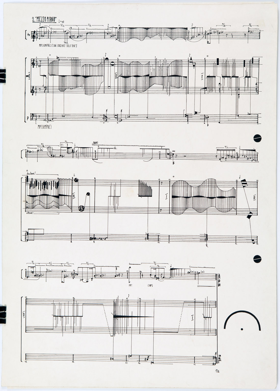 Adam Walaciński, bez tytułu, ok. 1985, tusz / papier kredowy, 42 × 30 cm (× 4), Kolekcja MOCAK-u