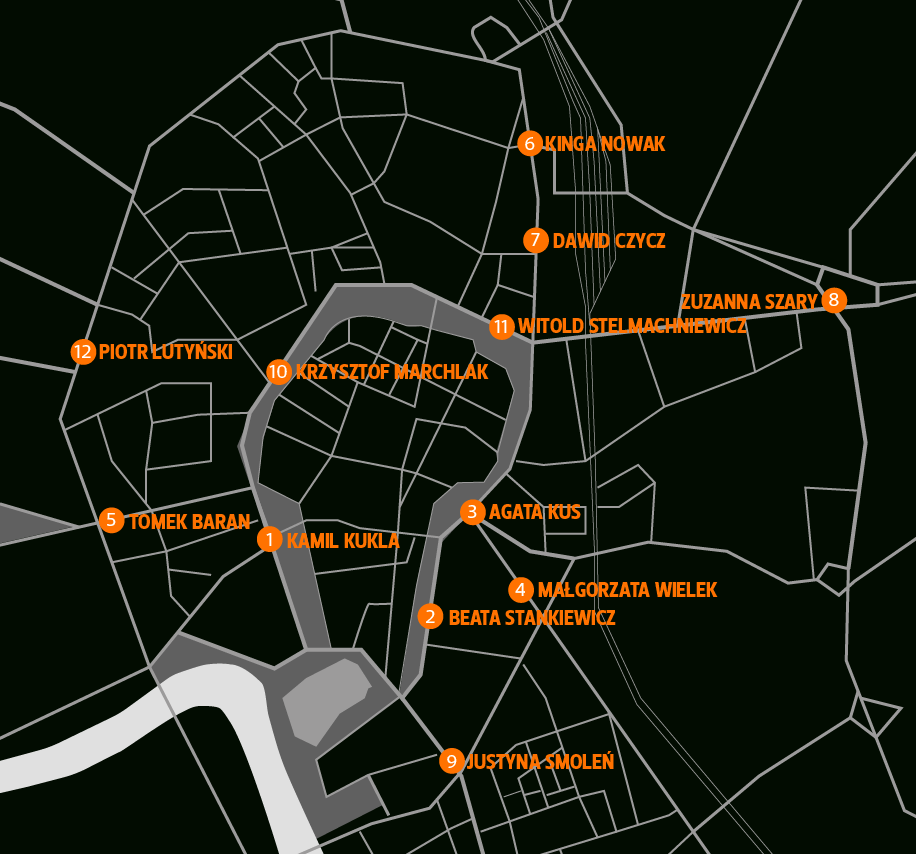 Map with location of photographs