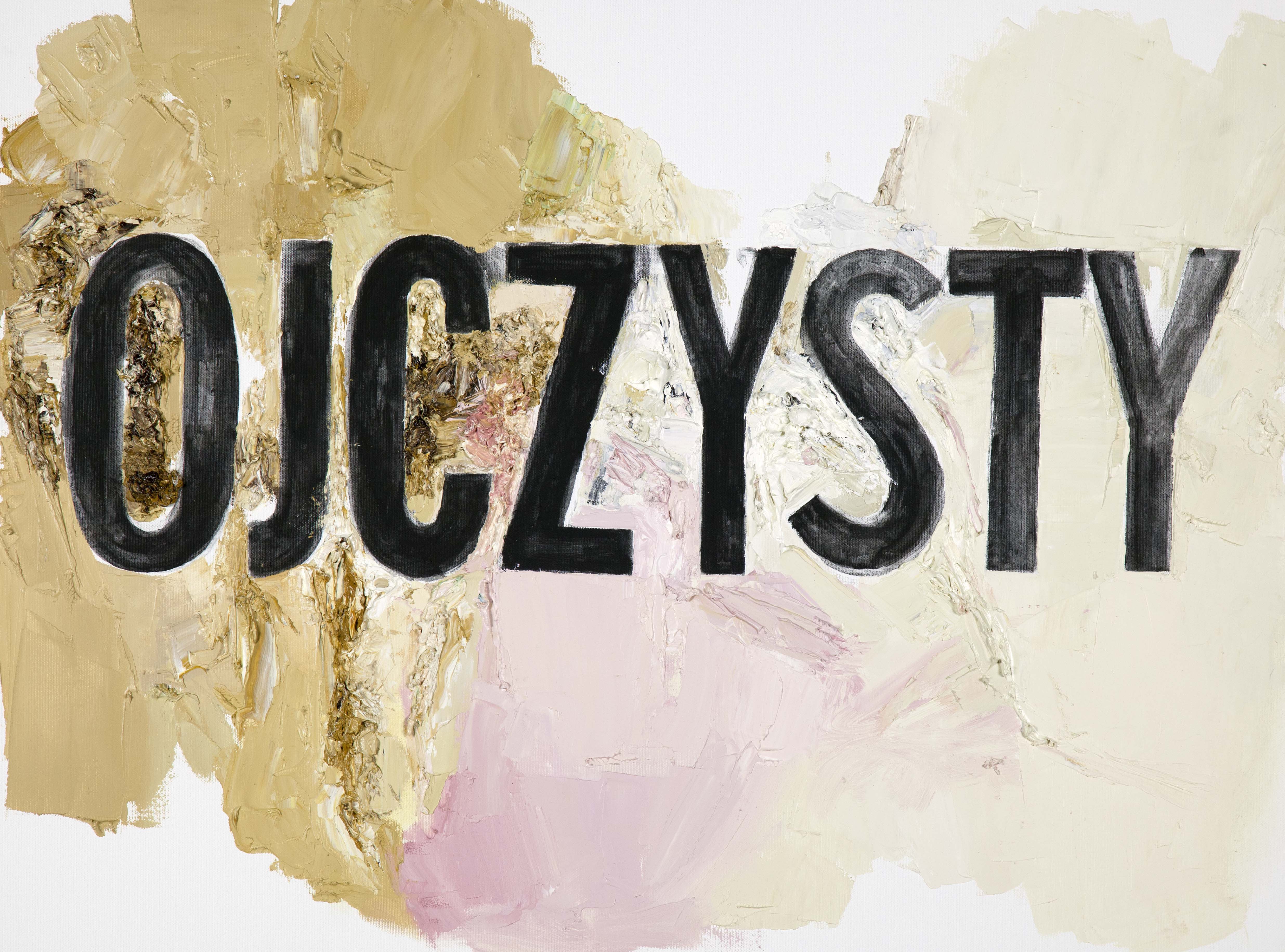 Jadwiga Sawicka, //Ojczysty//, olej, akryl na półtonie, 2012, Kolekcja MOCAK-u