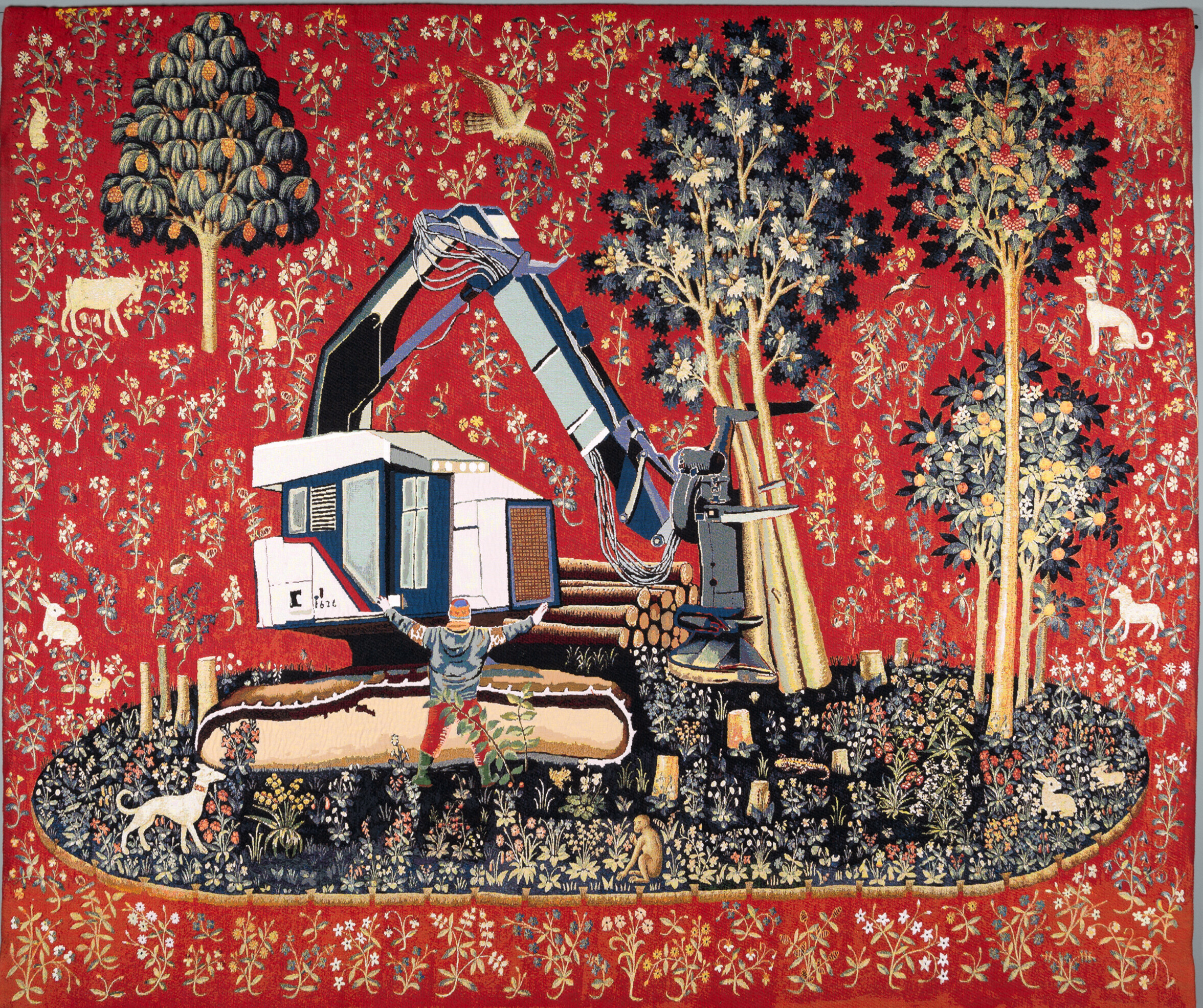 Susanne Husky, //La Noble Pastorale//, 2017, gobelin, Kolekcja MOCAK-u