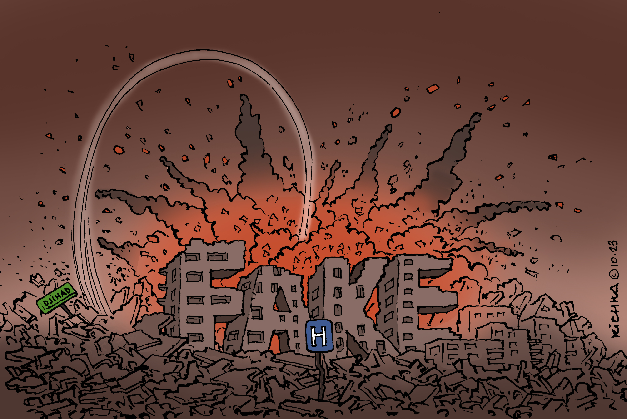 Michel Kichka, //Fake News//