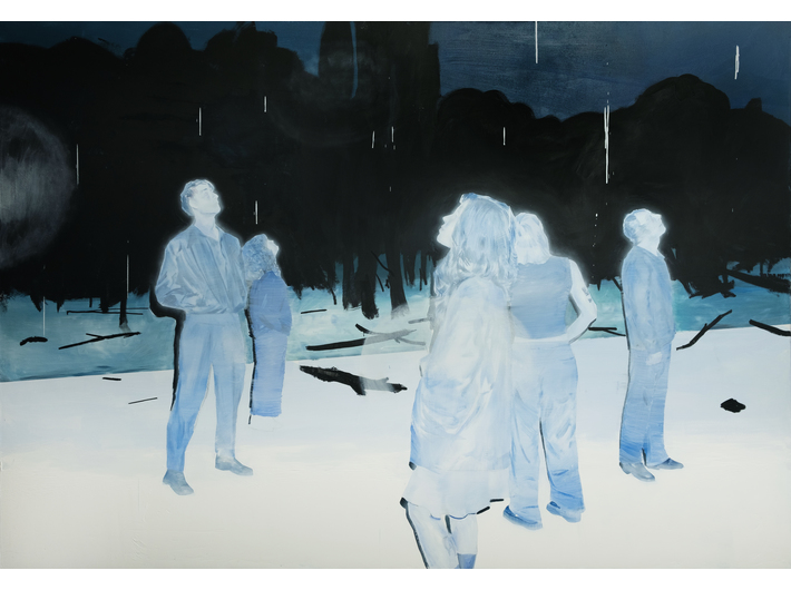 Patryk Staruch, //Czekanie na deszcz//, 2023, olej na płótnie, 230 x 160 cm, kolekcja D. Tarnawy, courtesy P. Staruch
