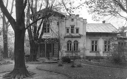 Kraków, Kossakówka. Widok elewacji frontowej, 1936 r. Wg NAC, sygn. 1-K-3654-4