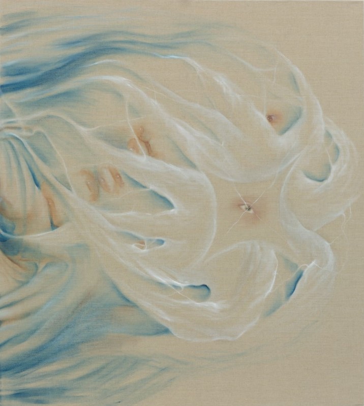 Sana Shahmuradova Tanska, The Rapture 10 (As it was in the beginning, and now, and ever shall be), 2025, oil on canvas, 160 × 143 cm, courtesy of the artist and Gunia Nowik Gallery