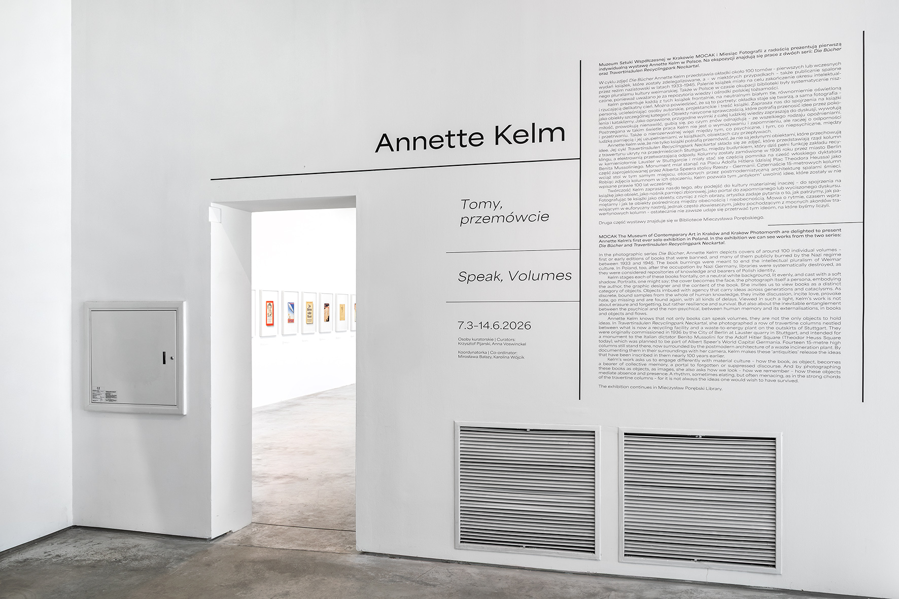 //Annette Kelm. Tomy, przemówcie//, MOCAK, 7.3–14.6.2026, fot. R. Sosin