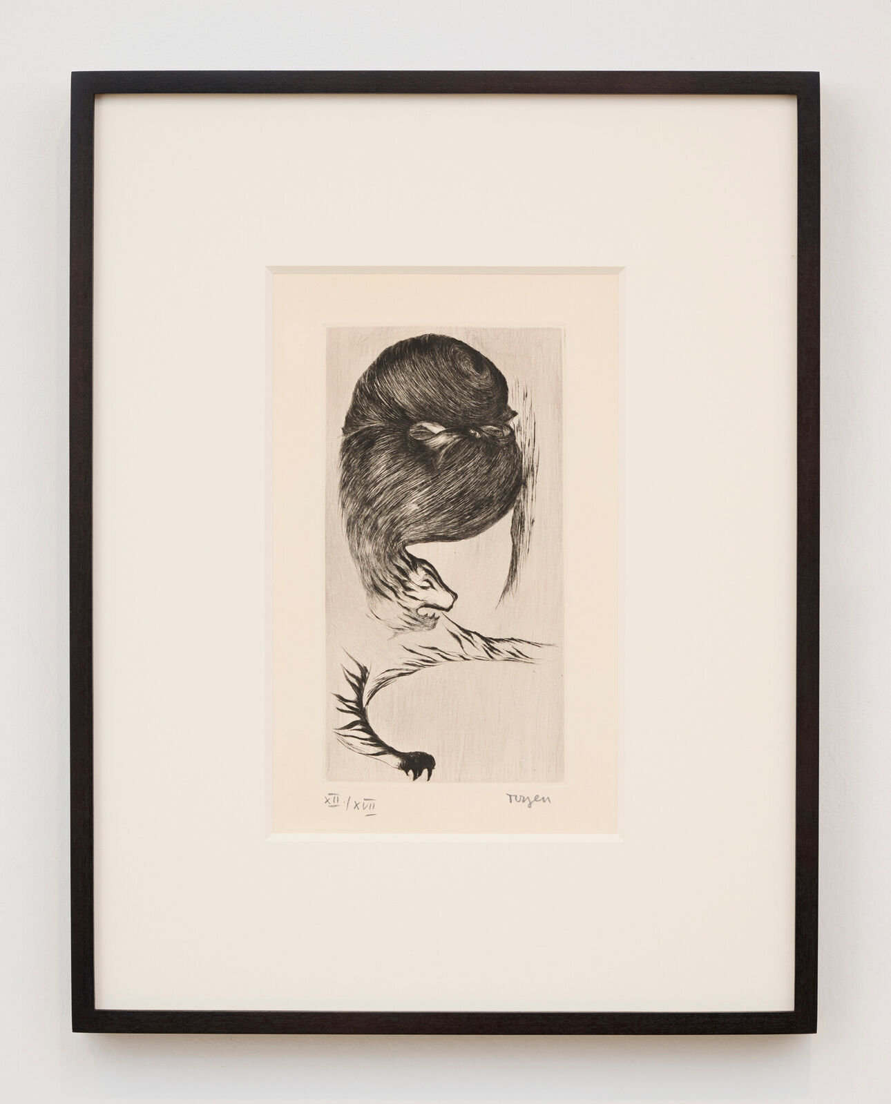 Toyen //Femme Tigre// [//Kobieta tygrys//] 1970, suchoryt, Richard Saltoun Gallery, London, Rome, New York