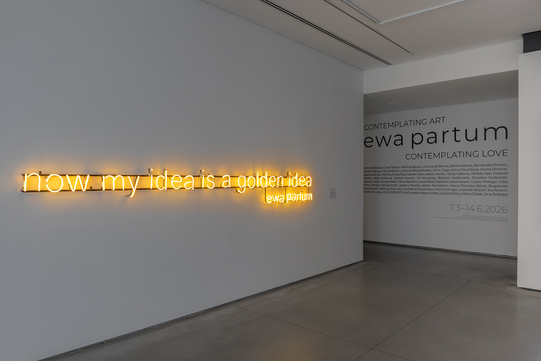 //Ewa Partum: Contemplating Art, Contemplating Love//, MOCAK, 7 March – 14 June 2026, photo: R. Sosin