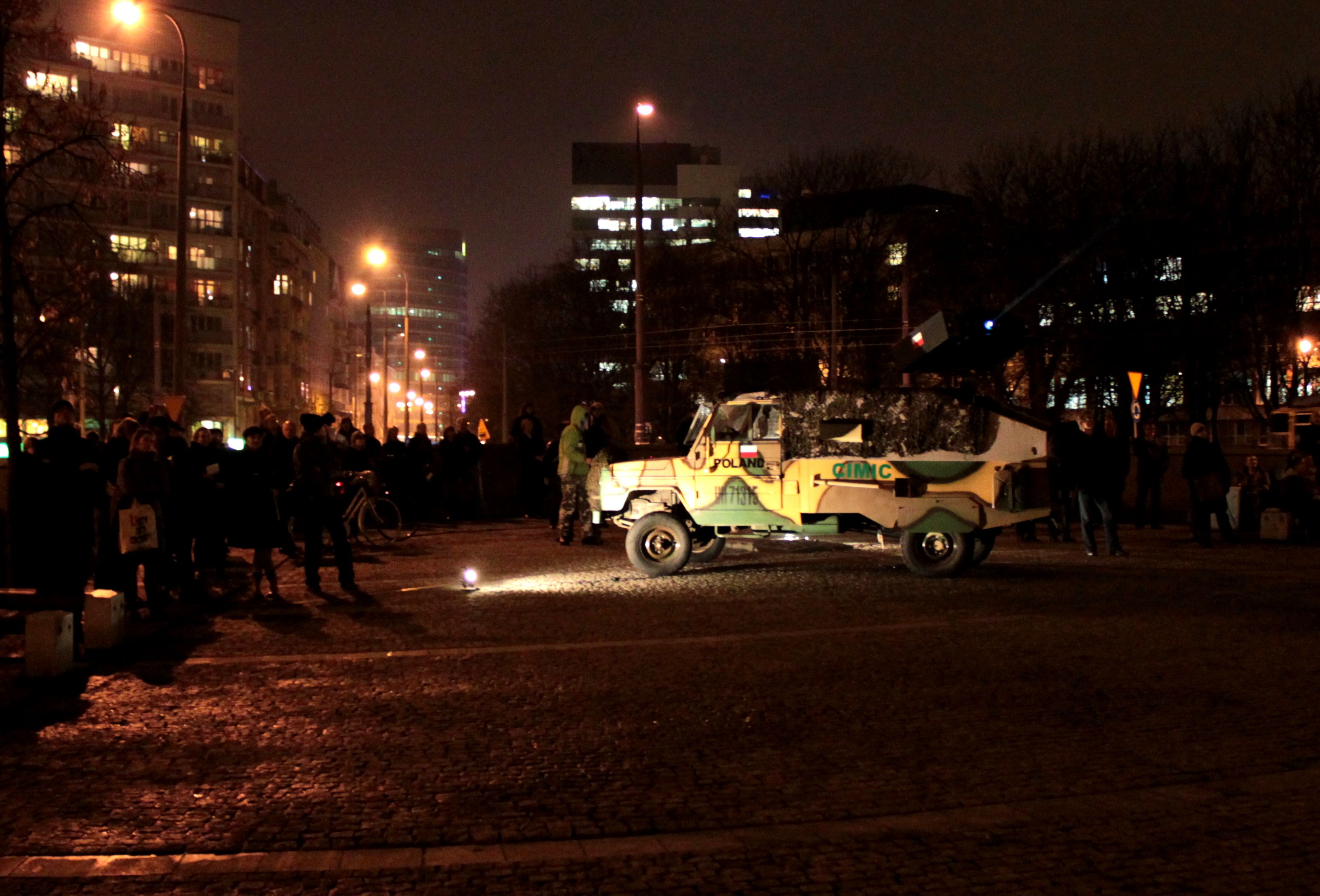 //The War Veteran Projection//, Warsaw, 10.11.2012. Courtesy of Profil Foundation