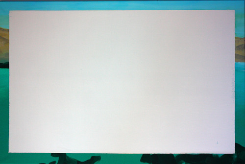 Marta Hryniuk, //15% obrazu//, 2013, olej / płótno, 80 × 120 cm