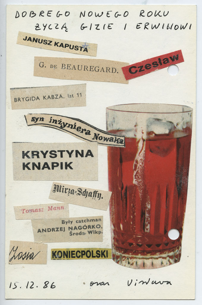 Wisława Szymborska, do Gizeli Szancerowej, 1986, Archiwum MOCAK-u